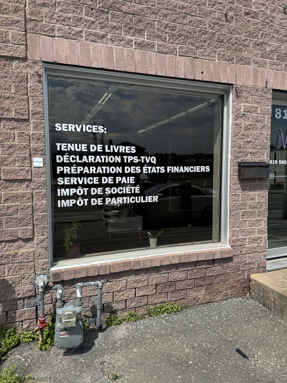 Vitrine AM Comptable avant transformation