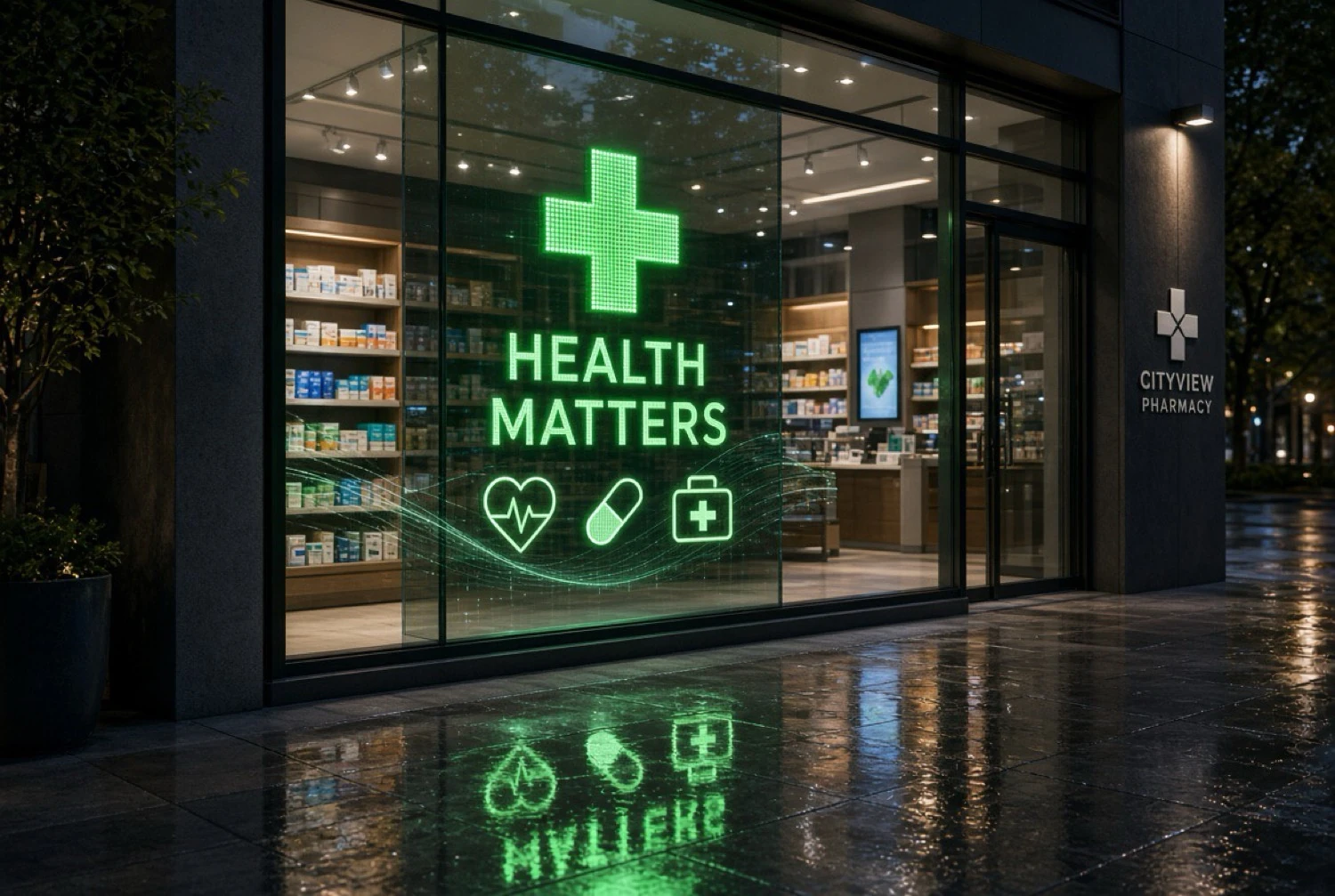 Concept LED pour pharmacie