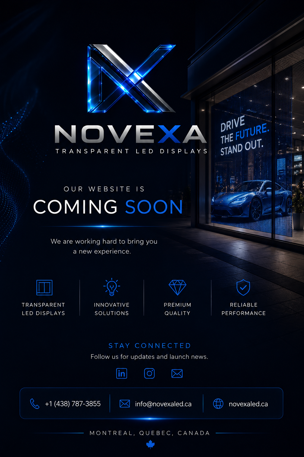 Novexa Transparent LED Displays — website coming soon